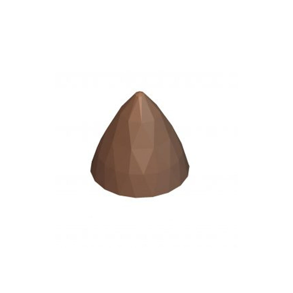 Polycarbonate Chocolate Mold Diamond Cone, 29.3mm Dia. x 27.9mm High, 28 Cavities