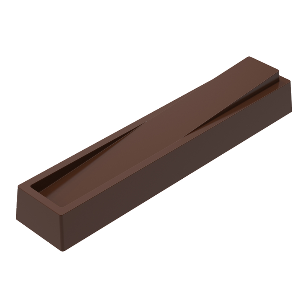 Greyas Polycarbonate Chocolate Mold, Slanted Rectangle, 15 Cavities