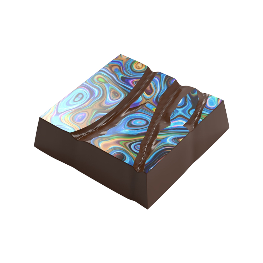 Greyas Polycarbonate Magnetic Chocolate Mold, Square by Nicolas Botomisy, 18 Cavities