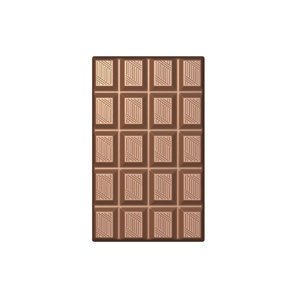 Polycarbonate Chocolate Mold Tablet, 87mm x 53mm x 7.2mm High, 4 Cavities