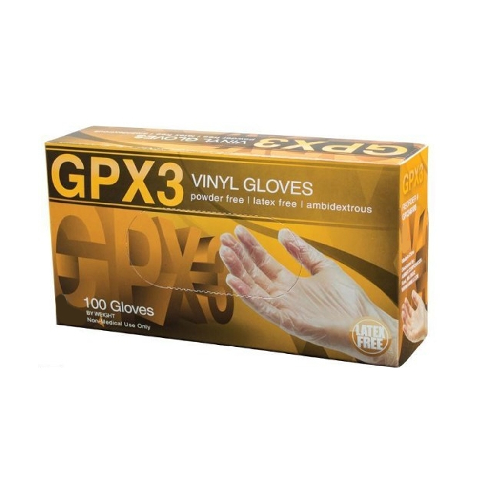 Powder Free Vinyl Gloves,  Pack of 100, Medium