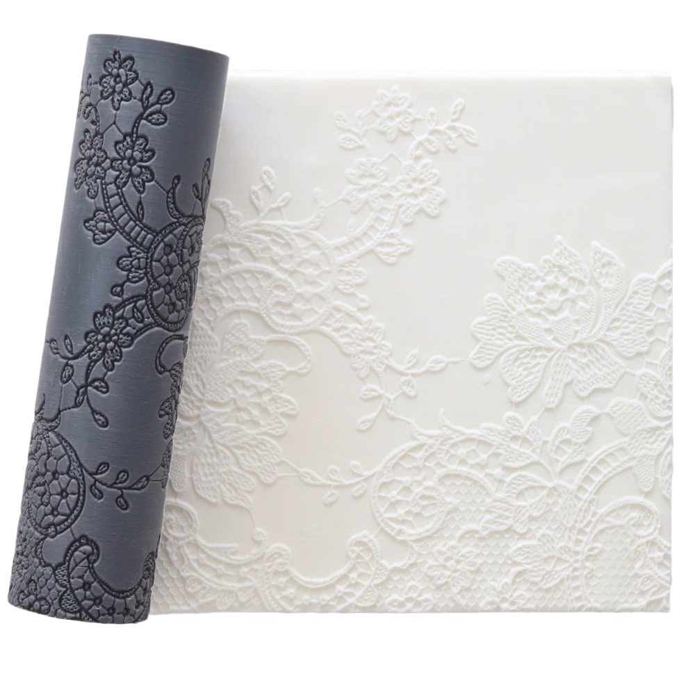 Prop Options Chantilly Whisper Textured Rolling Pin, 9"