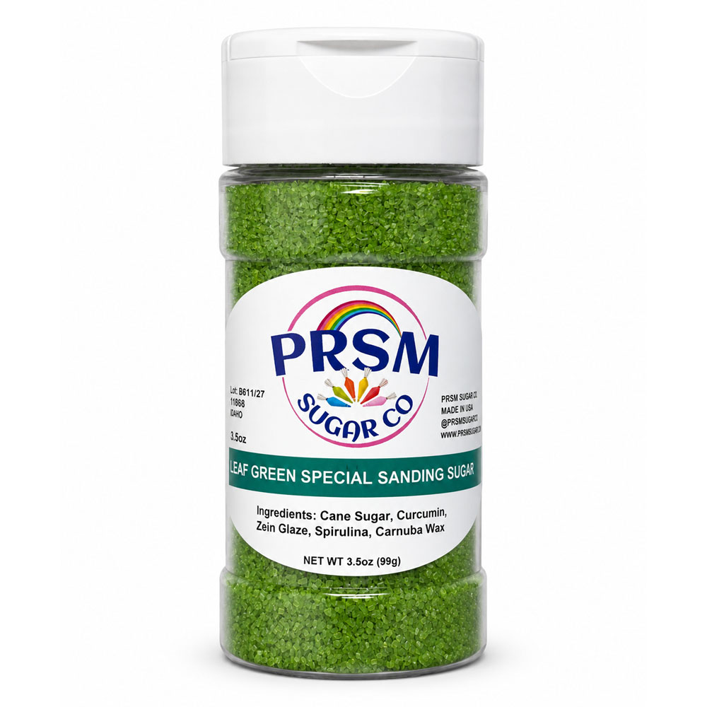 PRSM Natural Color Sanding Sugar, Green - 3.5 oz