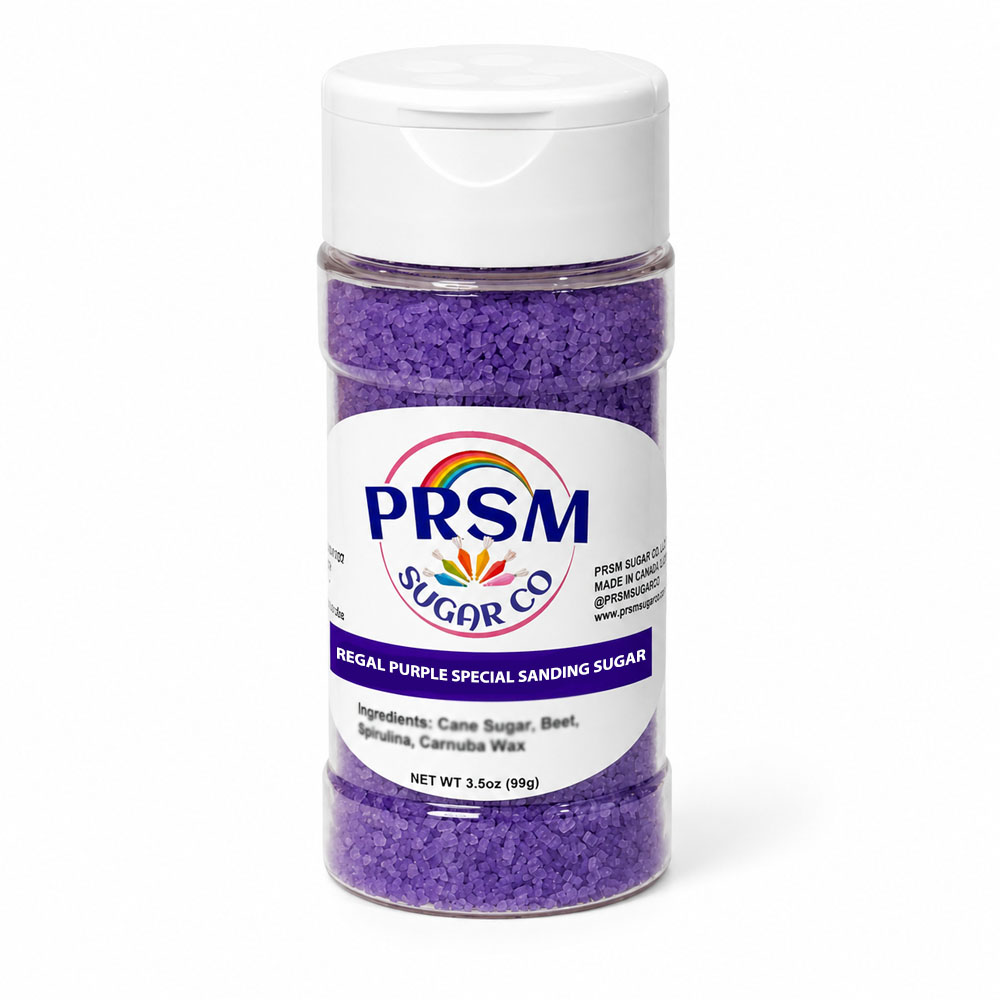 PRSM Natural Color Sanding Sugar, Regal Purple - 3.5 oz