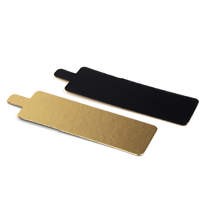 Rectangle Double Sided Mono Board with Tab, Gold & Black, 1.75" x 5" - Case of 200