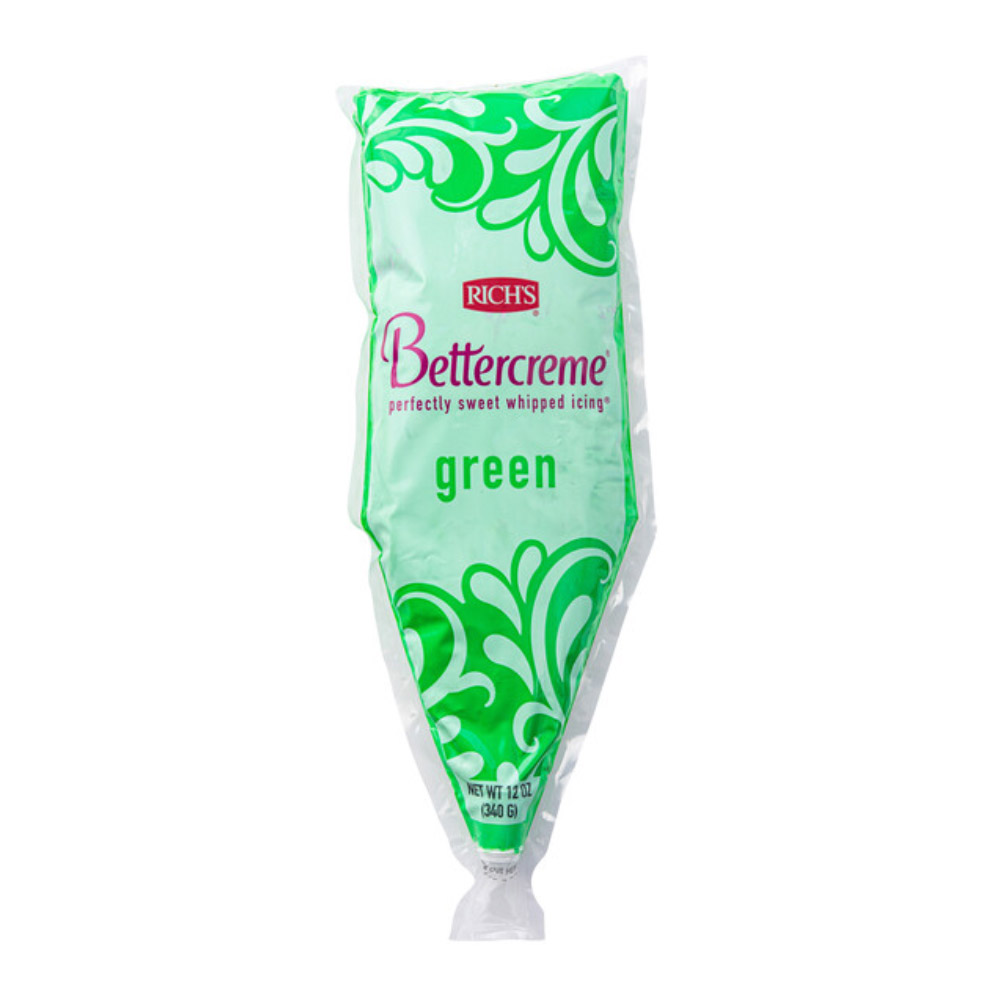 Rich's Bettercreme Green Icing, 12 oz. - Pack of 3
