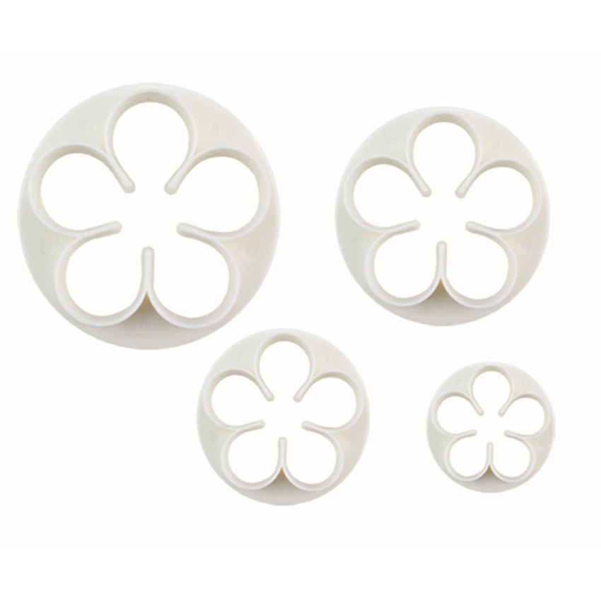 O'Creme 5 Petal Flower Cutter, Set of 4