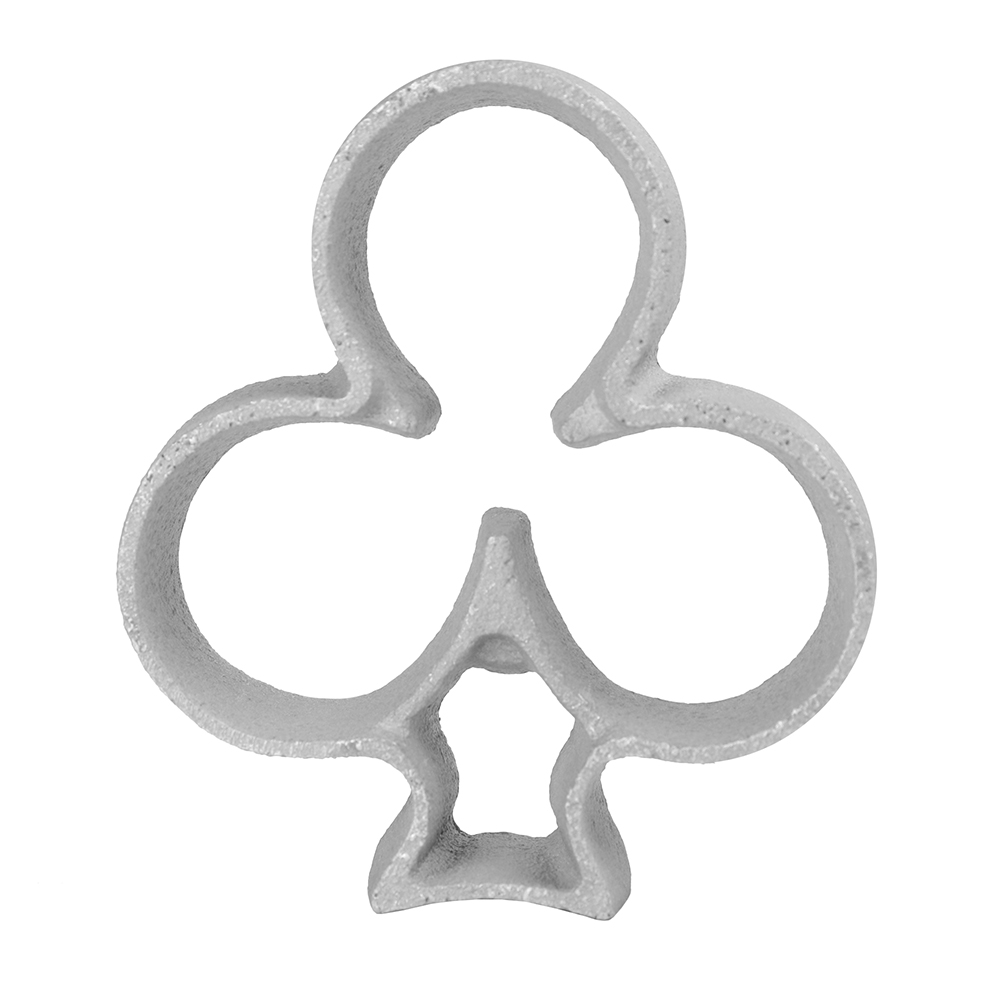 O'Creme Rosette-Iron Mold, Cast Aluminum, 3-Leaf Clover