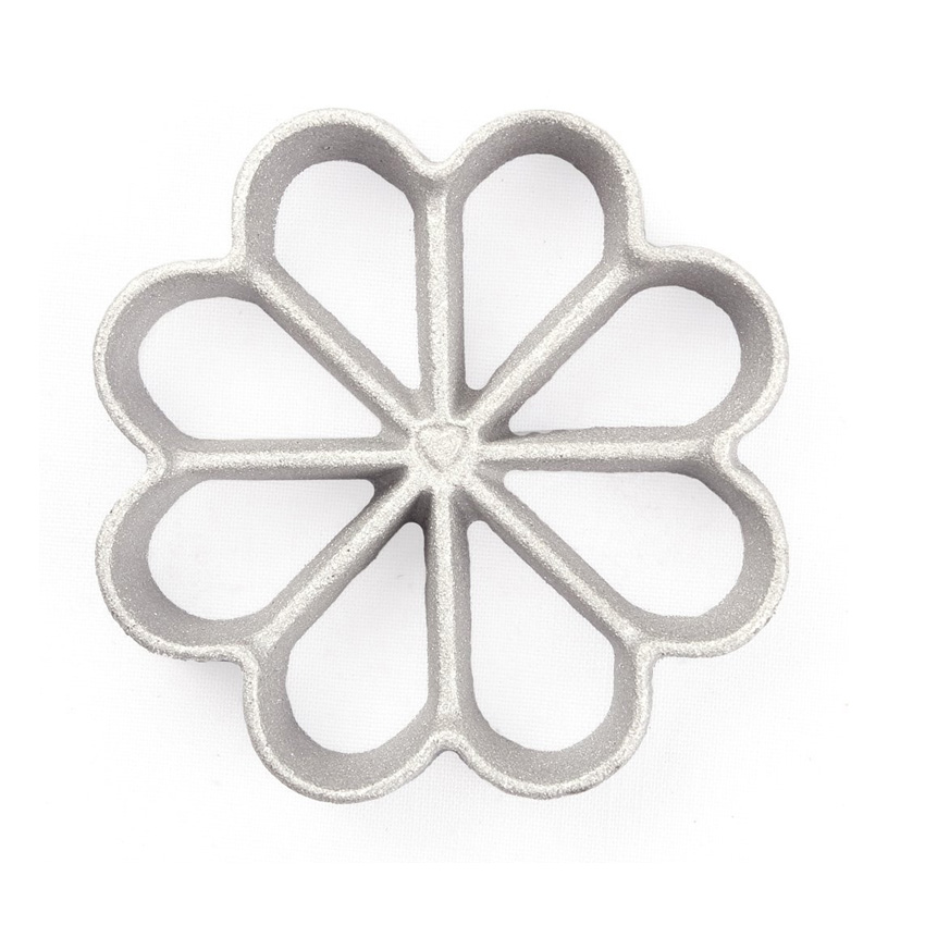 RosetteIron Mold, Cast Aluminum, 8 Petal Floral Shape Rosette Irons