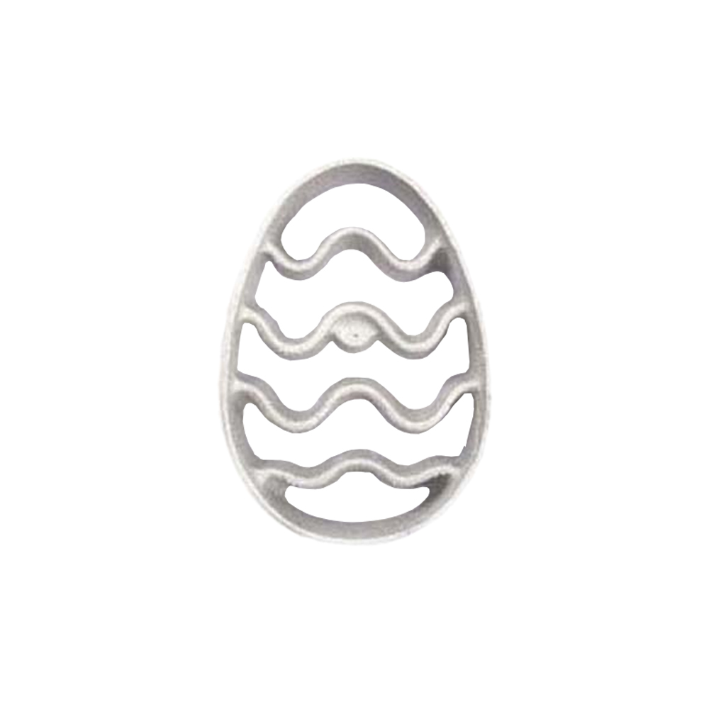 O'Creme Rosette-Iron Mold, Cast Aluminum Egg Shape