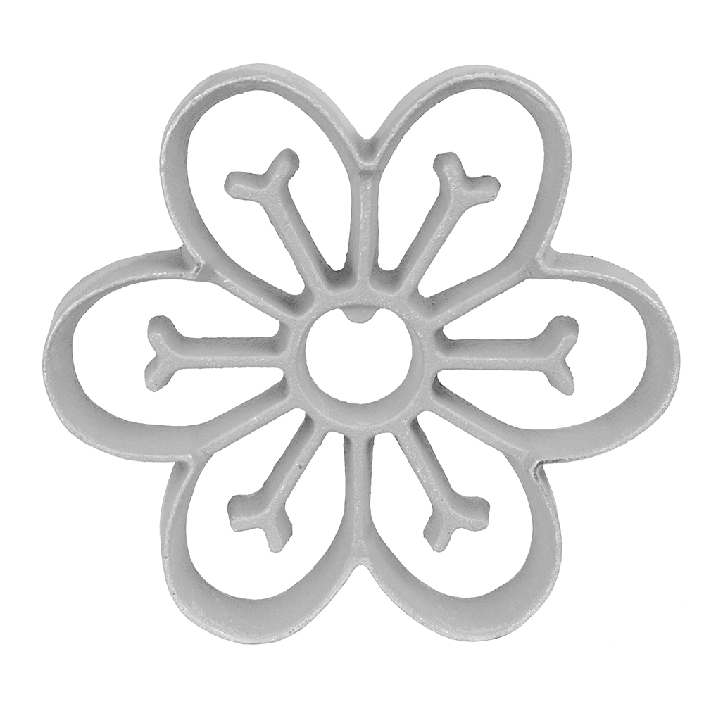 O'Creme Rosette-Iron Mold, Cast Aluminum Flower with Veining