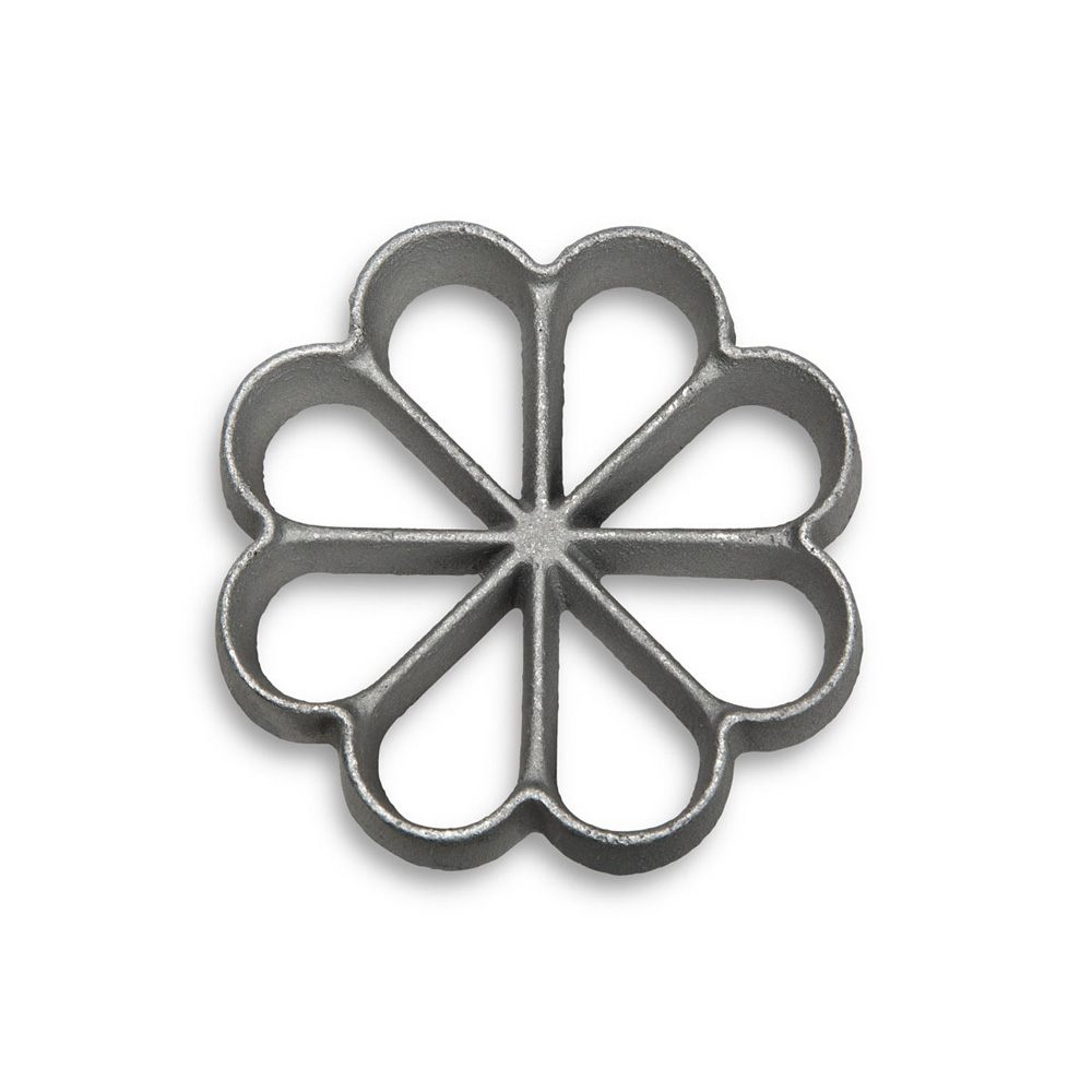 O'Creme Rosette-Iron Mold, Cast Aluminum Medium Flower