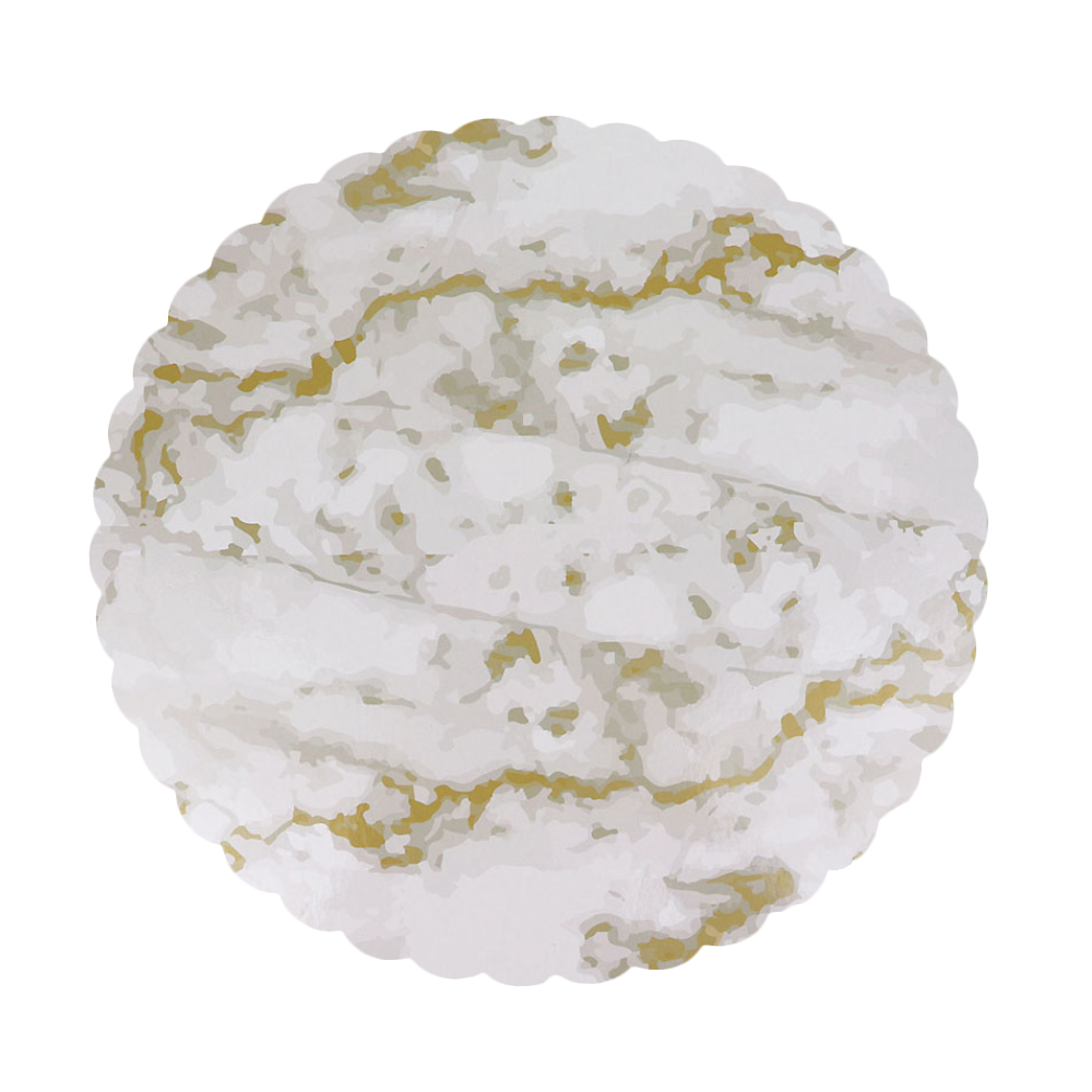 Round Marble Scalloped Cake Board, 12" - Case of 50