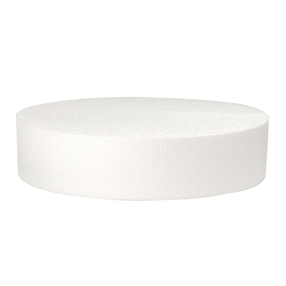 Round Polystyrene Cake Dummies, 2" High