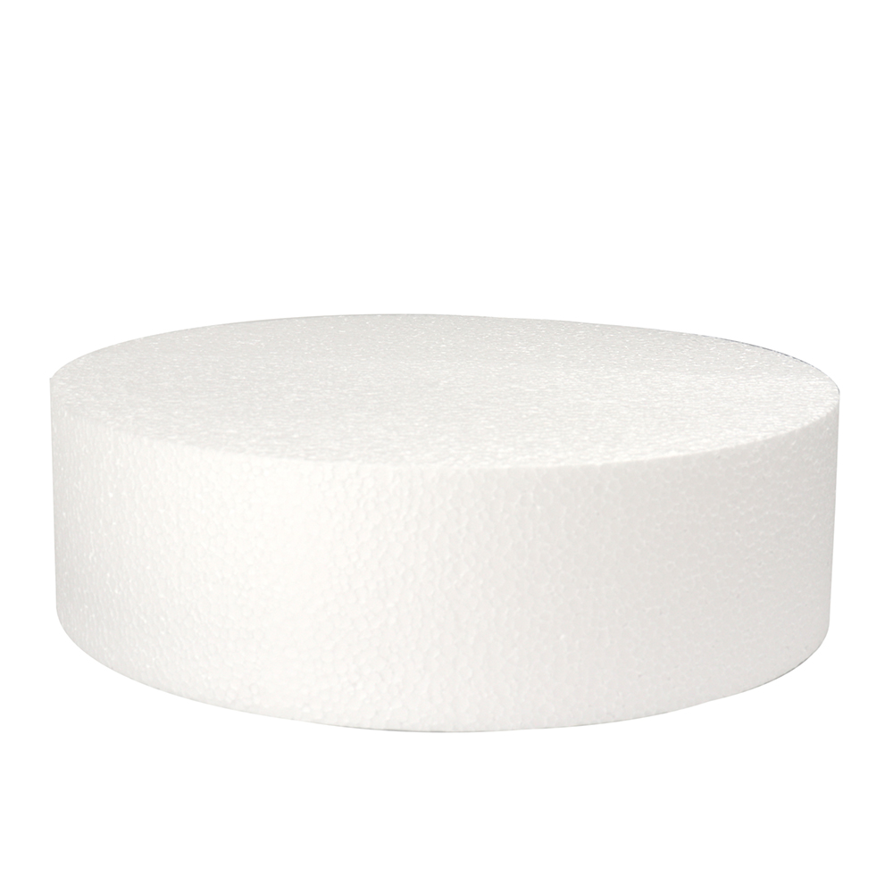 Round Polystyrene Cake Dummy, 3 Inch High