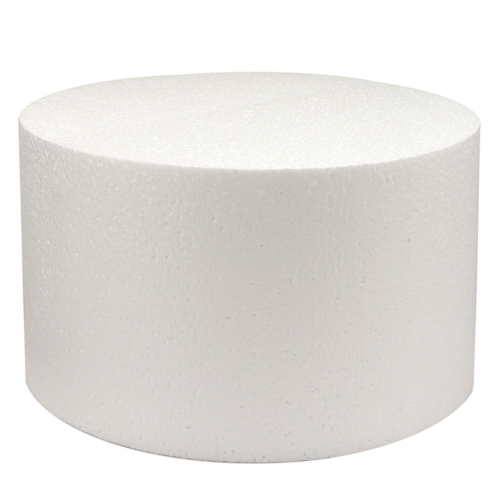 Round Polystyrene Cake Dummy, 6 Inch High