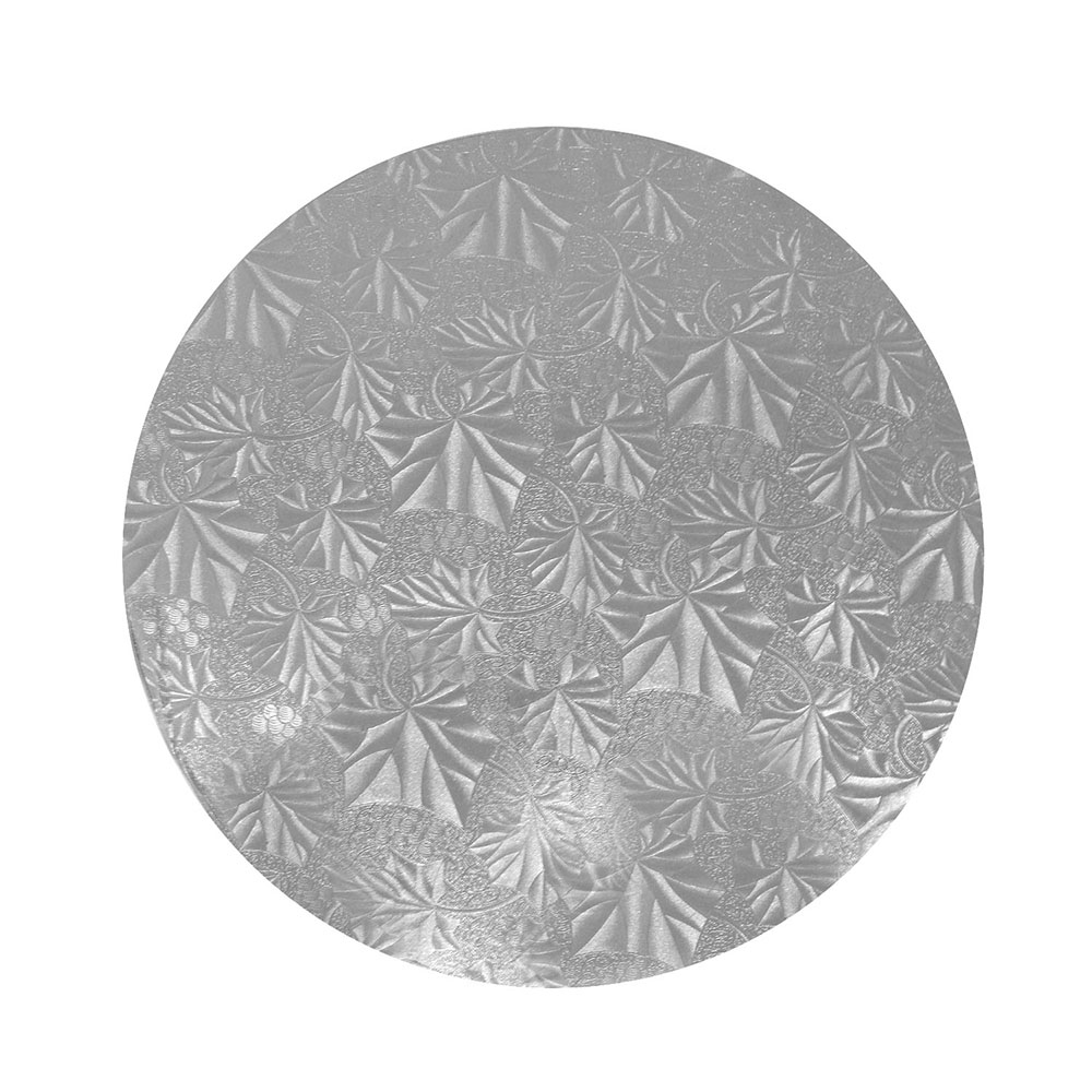 Round Silver Cake Drum Board, 12" x 1/2" High, Pack of 6