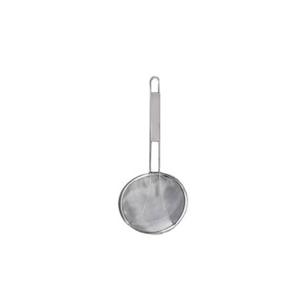 Round Stainless Strainer 6" Diameter, Coarse Single Mesh