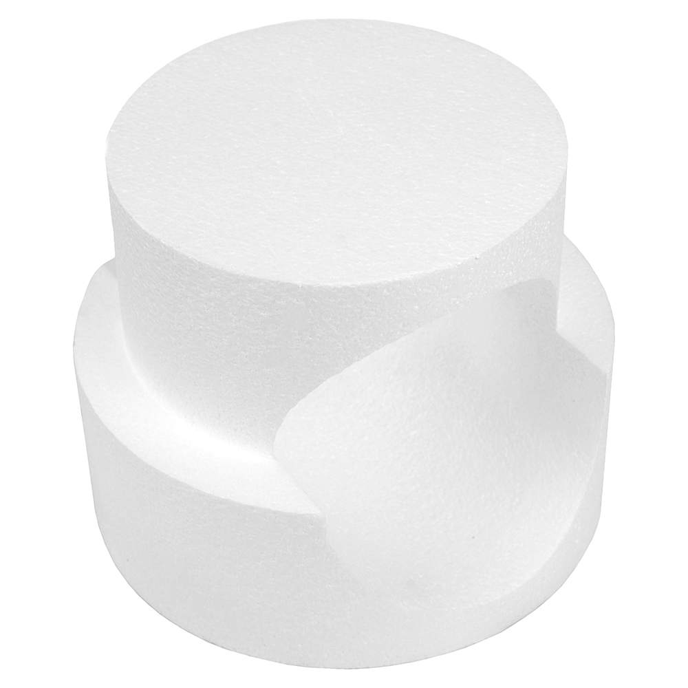 Round with Circle Cut Out Polystyrene Cake Dummy Set 