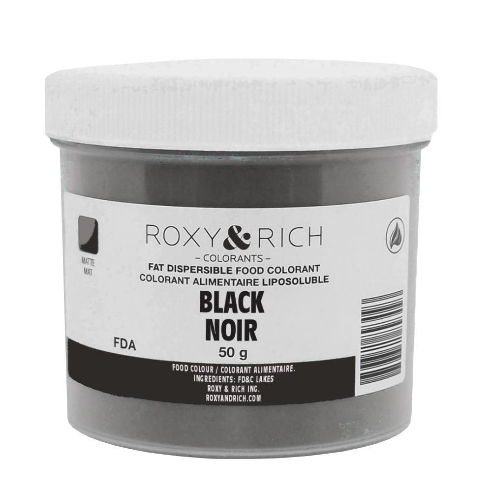 Roxy & Rich Black Fat Dispersible Powder Food Color, 50 gr.