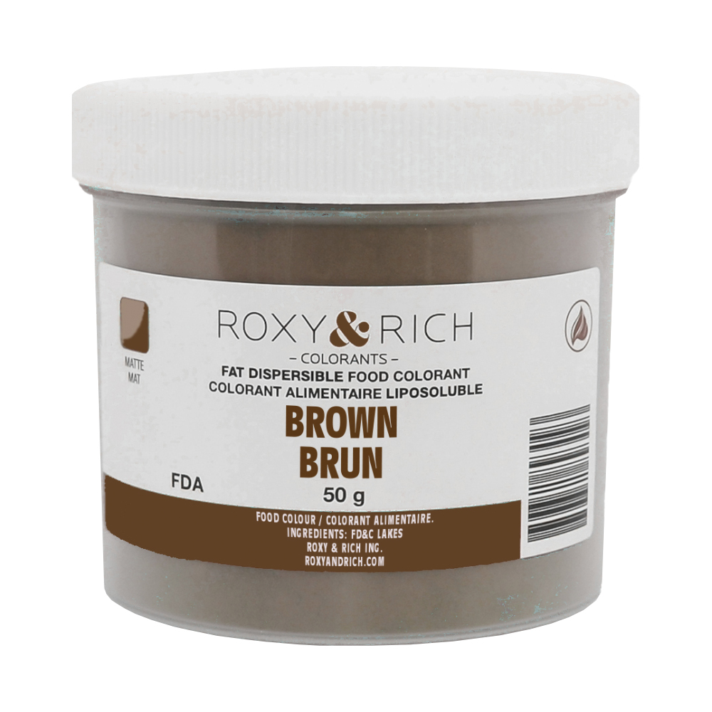 Roxy & Rich Brown Fat Dispersible Powder Food Colors, 50 gr.