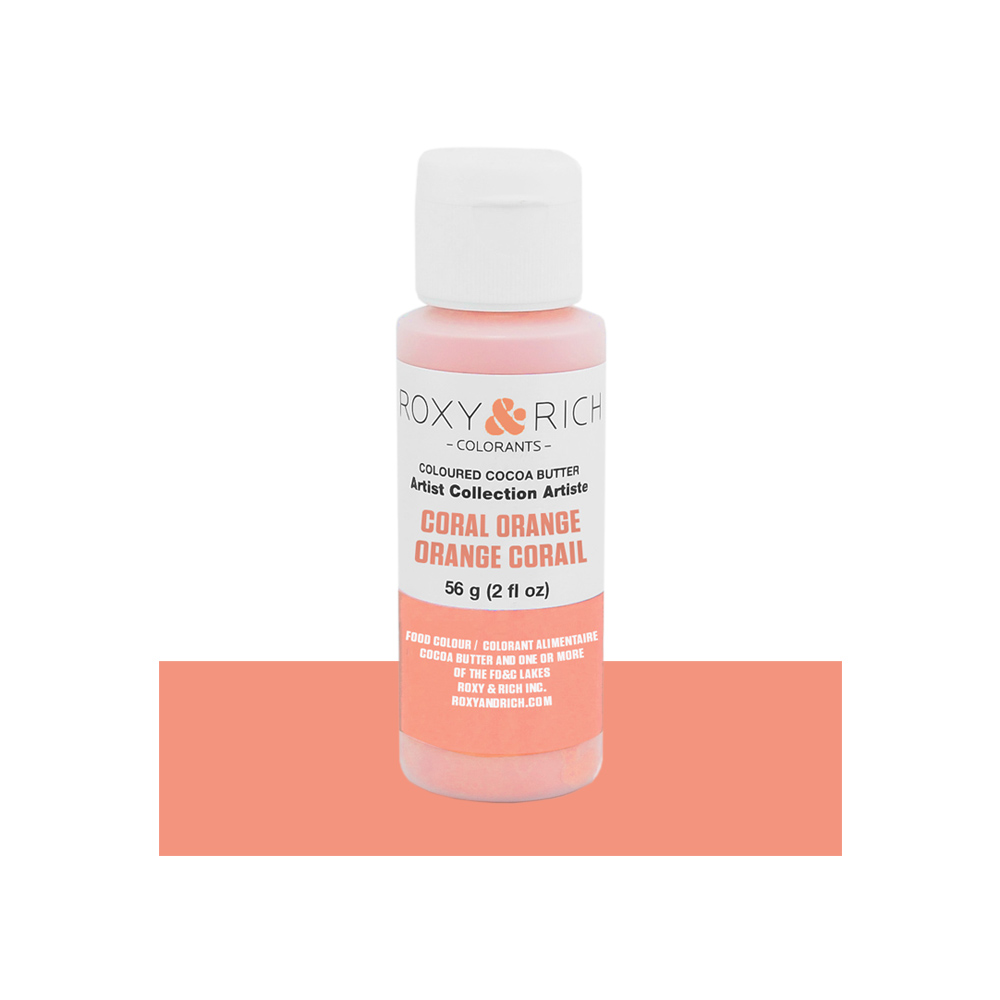 Roxy & Rich Coral Orange Artist Cocoa Butter, 2 oz.