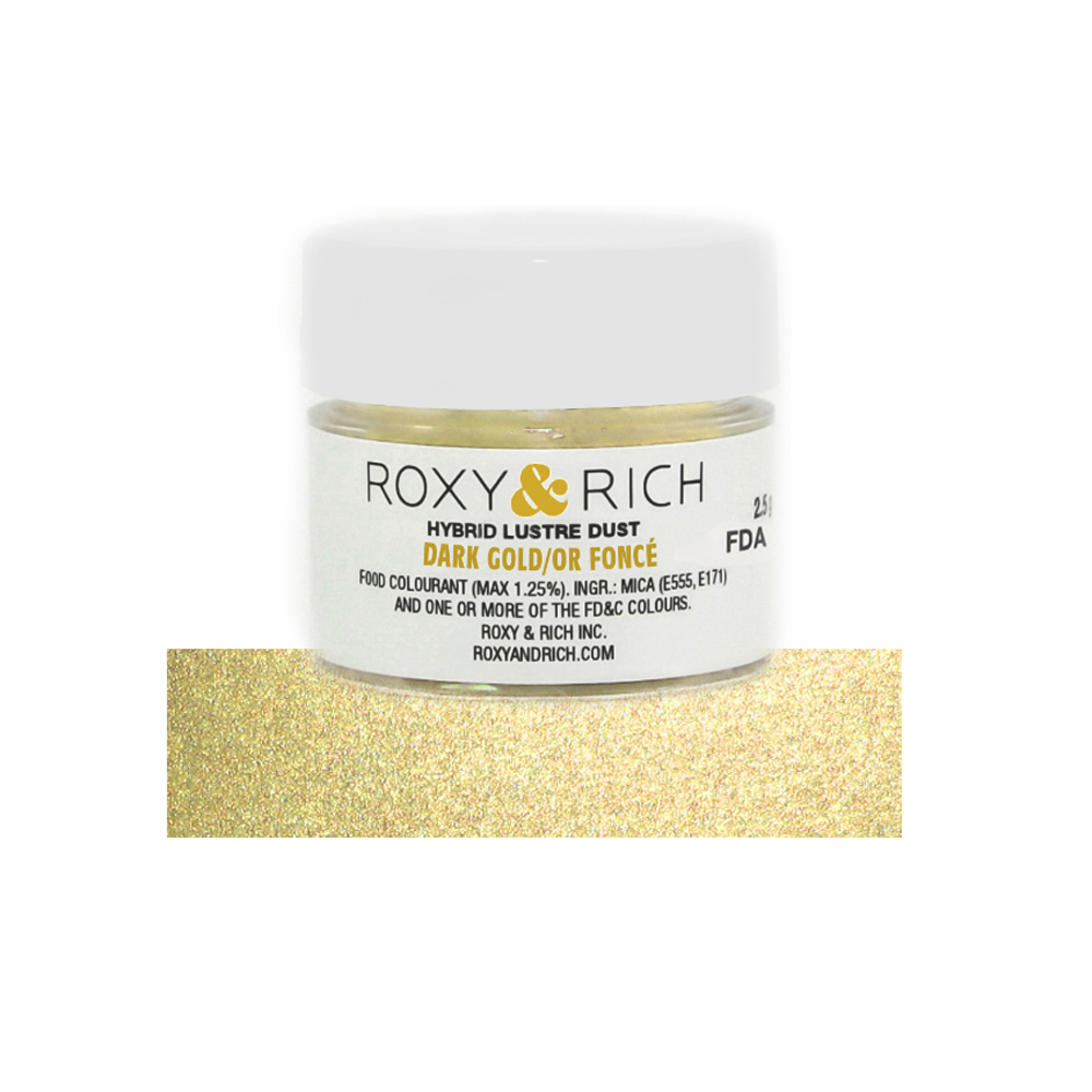 Roxy & Rich Dark Gold Hybrid Luster Dust, 2.5 Grams