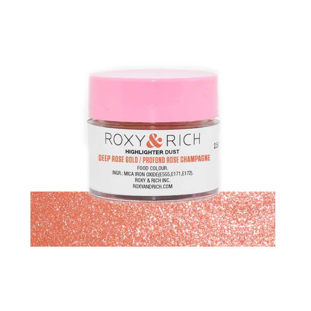 Roxy & Rich Deep Rose Gold Metallic Highlighter Dust, 2.5 Grams