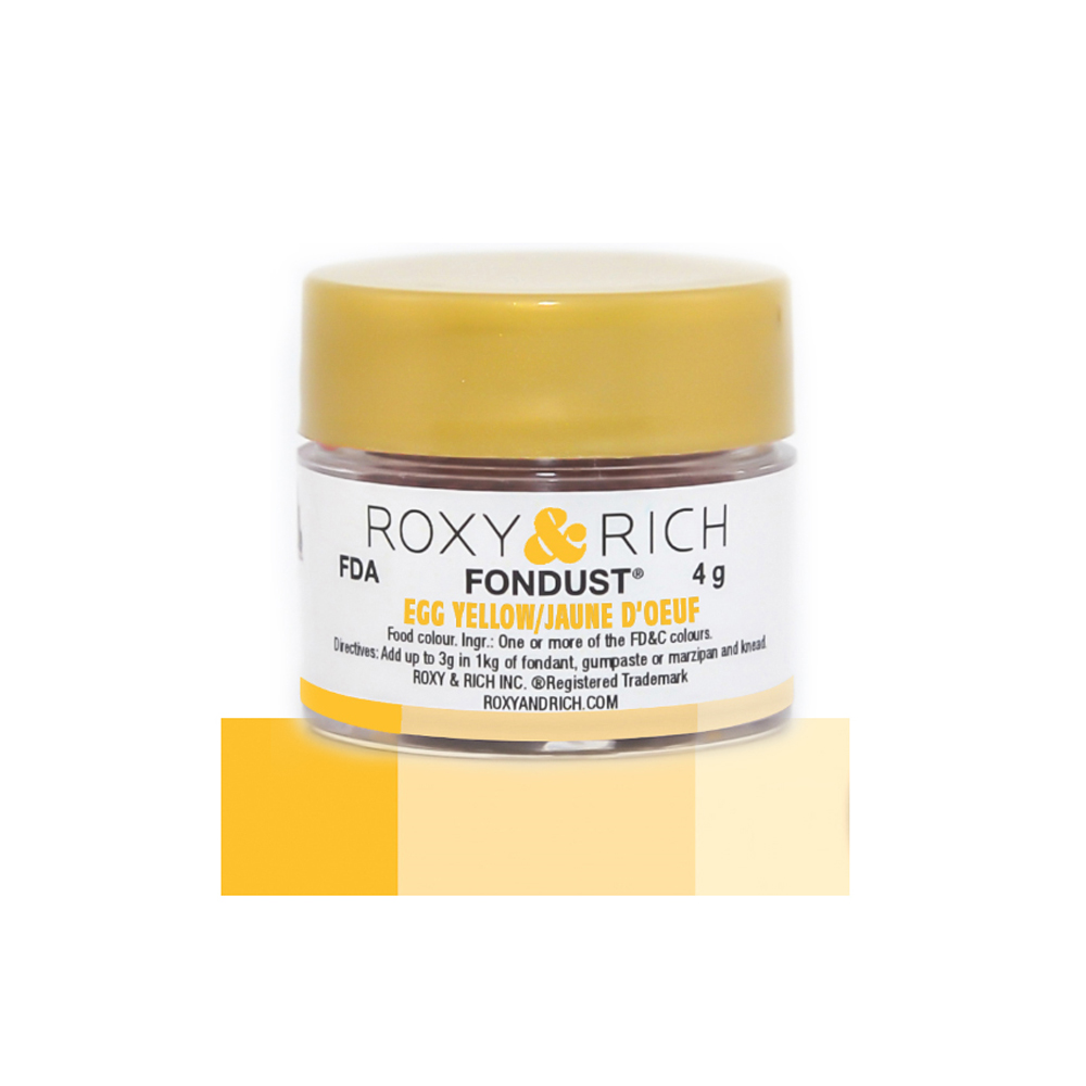 Roxy & Rich Egg Yellow Fondust, 4 Grams 