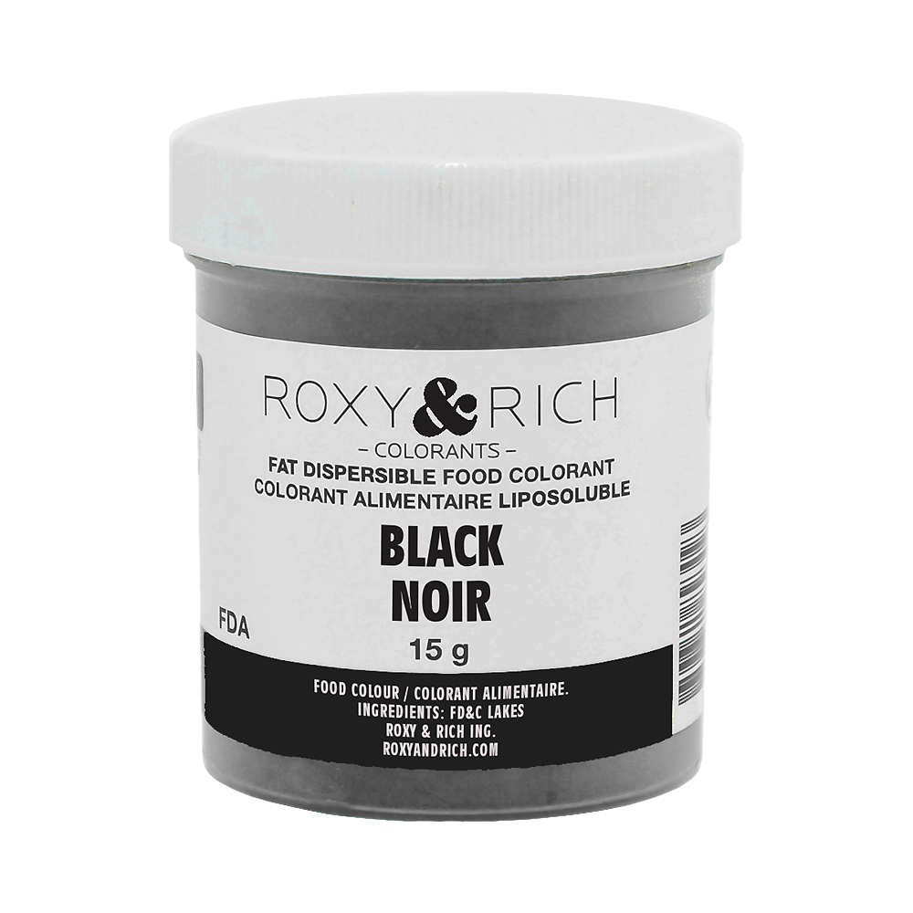 Roxy & Rich Fat Dispersible Black Powder Food Color, 15 gr.