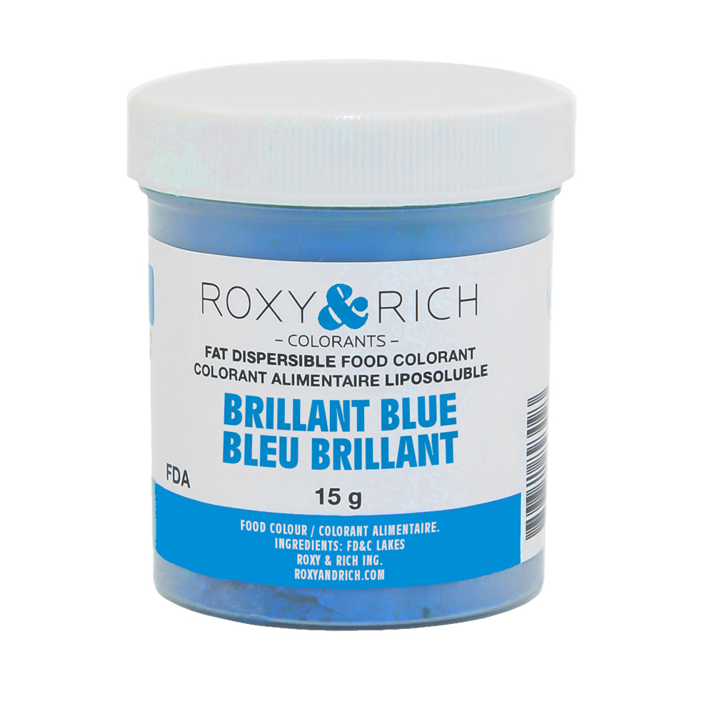 Roxy & Rich Fat Dispersible Brilliant Blue Powder Food Color, 15 gr.