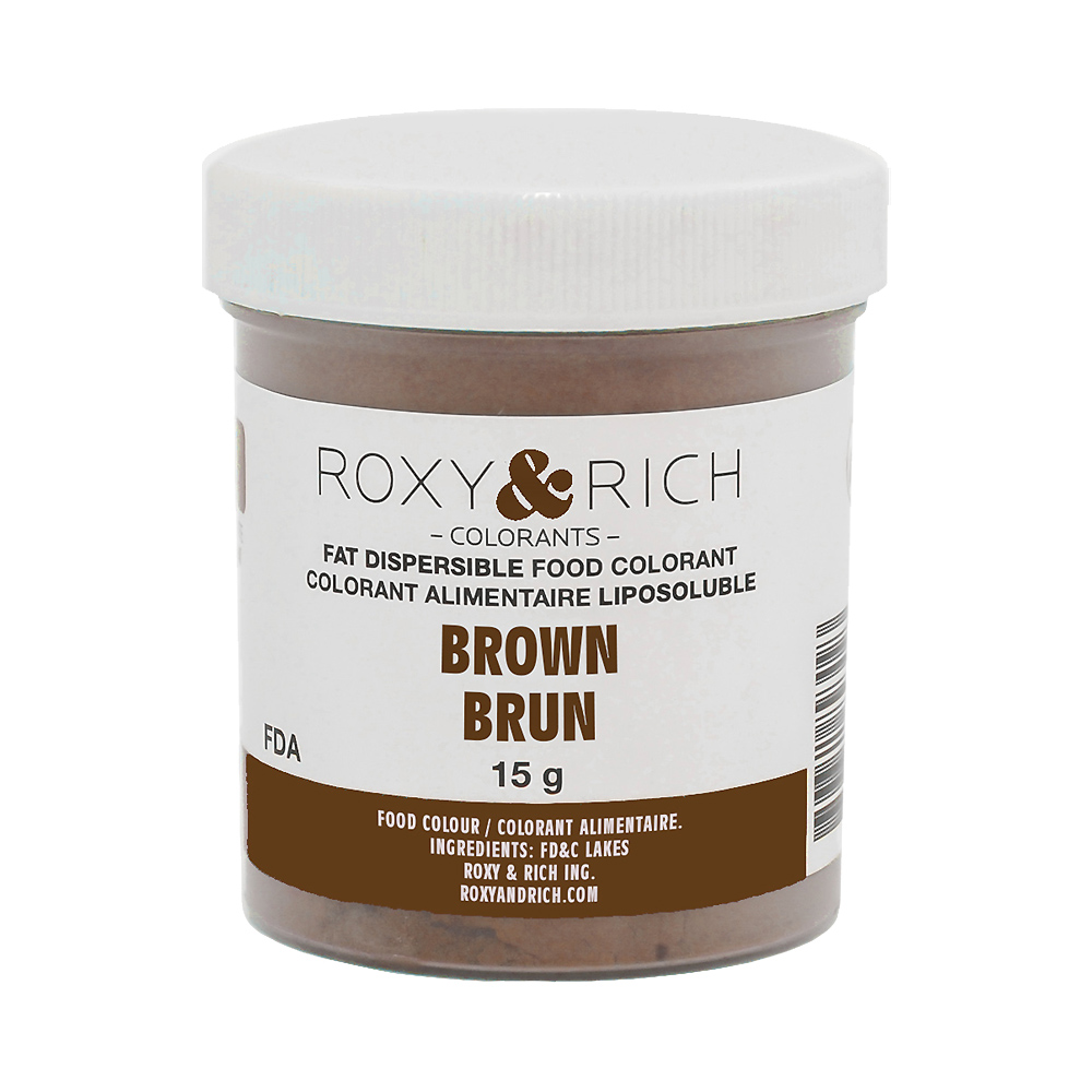 Roxy & Rich Fat Dispersible Brown Powder Food Color, 15 gr.