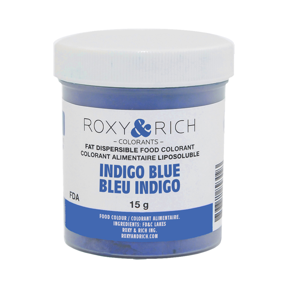 Roxy & Rich Fat Dispersible Indigo Blue Powder Food Color, 15 gr.