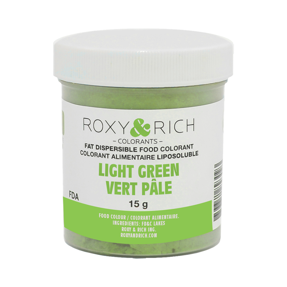Roxy & Rich Fat Dispersible Light Green Powder Food Color, 15 gr.