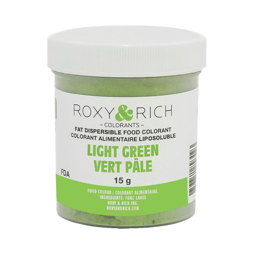 Roxy & Rich Fat Dispersible Light Green Powder Food Color, 15 gr.