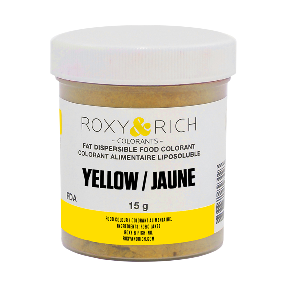 Roxy & Rich Fat Dispersible Yellow Powder Food Color, 15 gr.