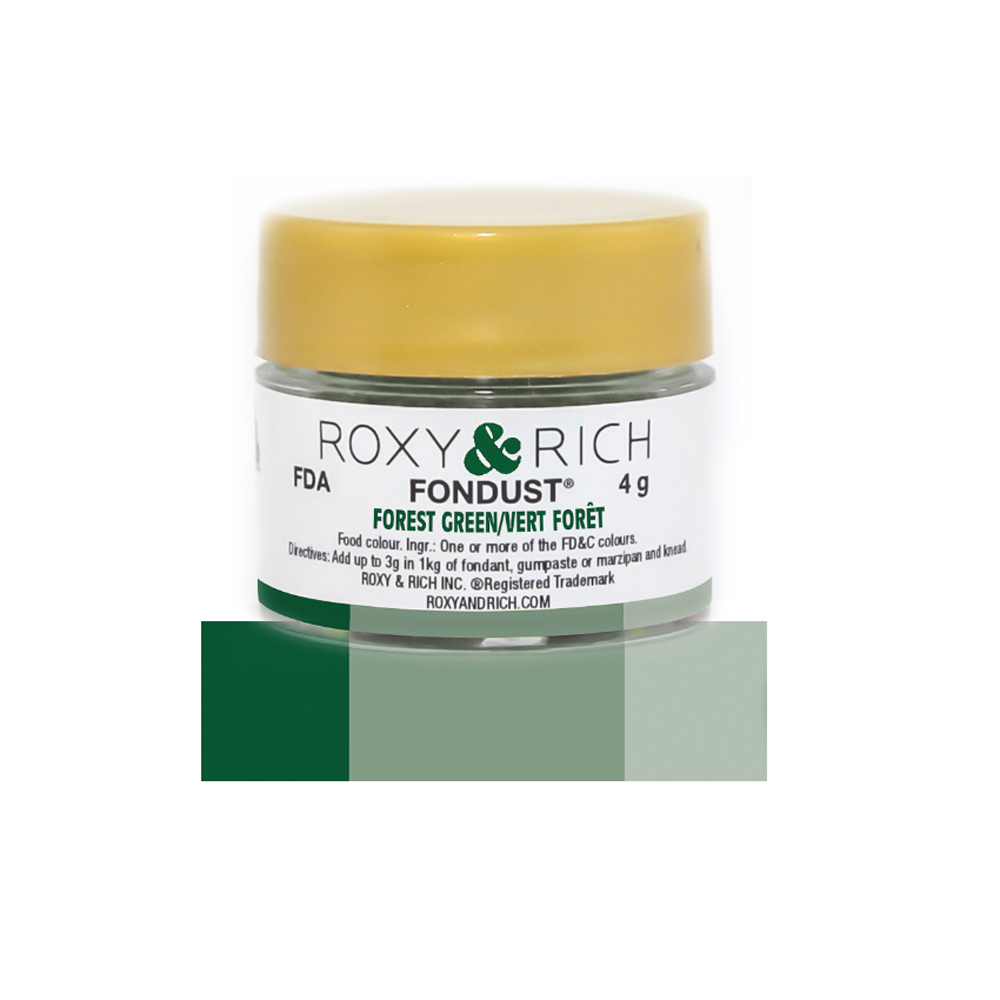 Roxy & Rich Forest Green Fondust, 4 Grams