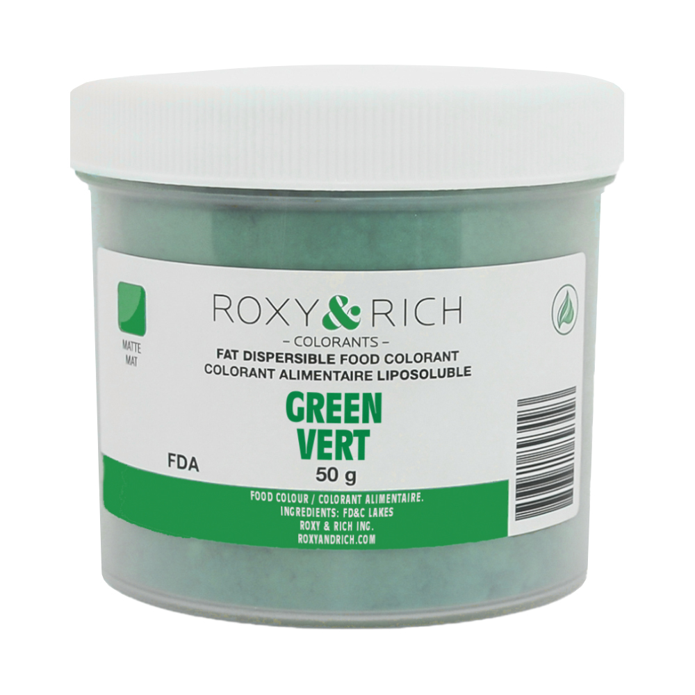 Roxy & Rich Green Fat Dispersible Powder Food Color, 50 gr.