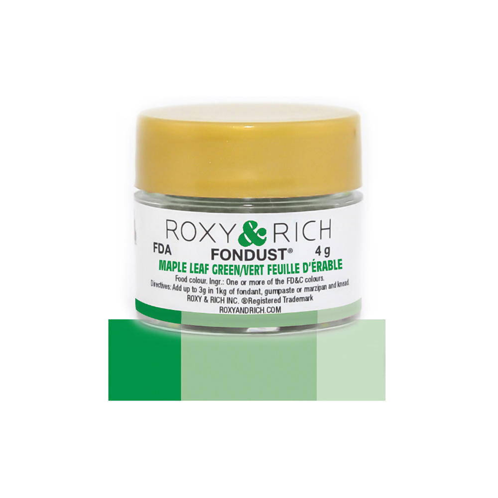 Roxy & Rich Maple Leaf Green Fondust, 4 Grams