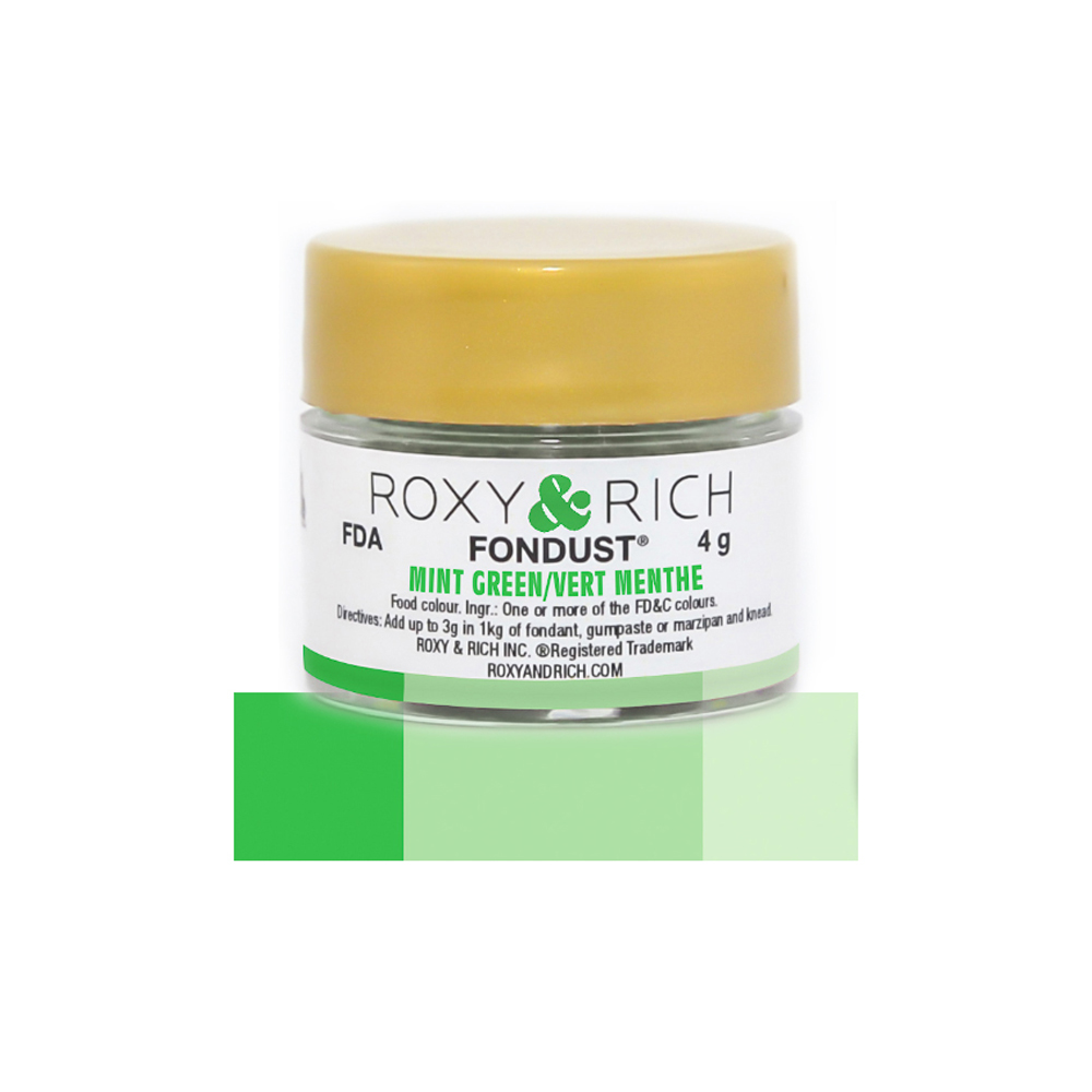 Roxy & Rich Mint Green Fondust, 4 Grams 