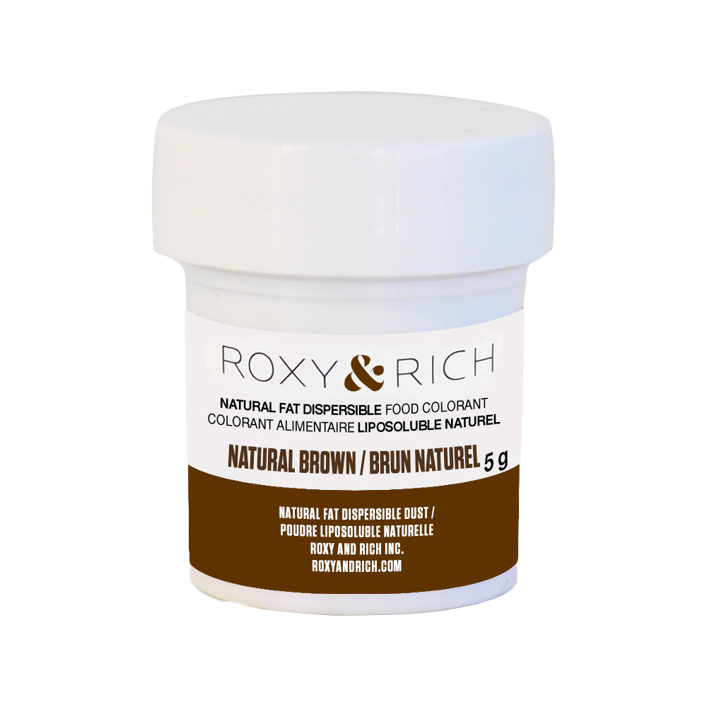 Roxy & Rich Natural Fat Dispersible Brown Powder Food Color, 5 gr.
