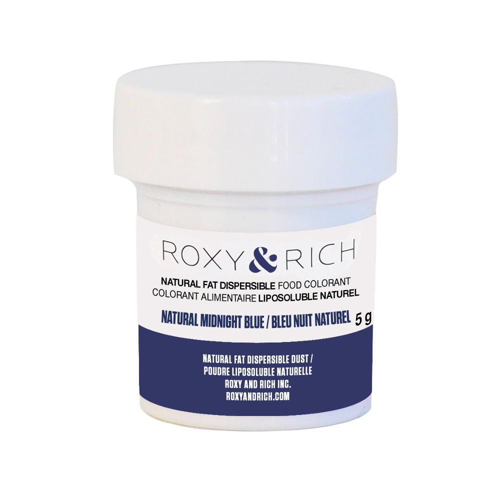 Roxy & Rich Natural Fat Dispersible Midnight Blue Powder Food Color, 5 gr.