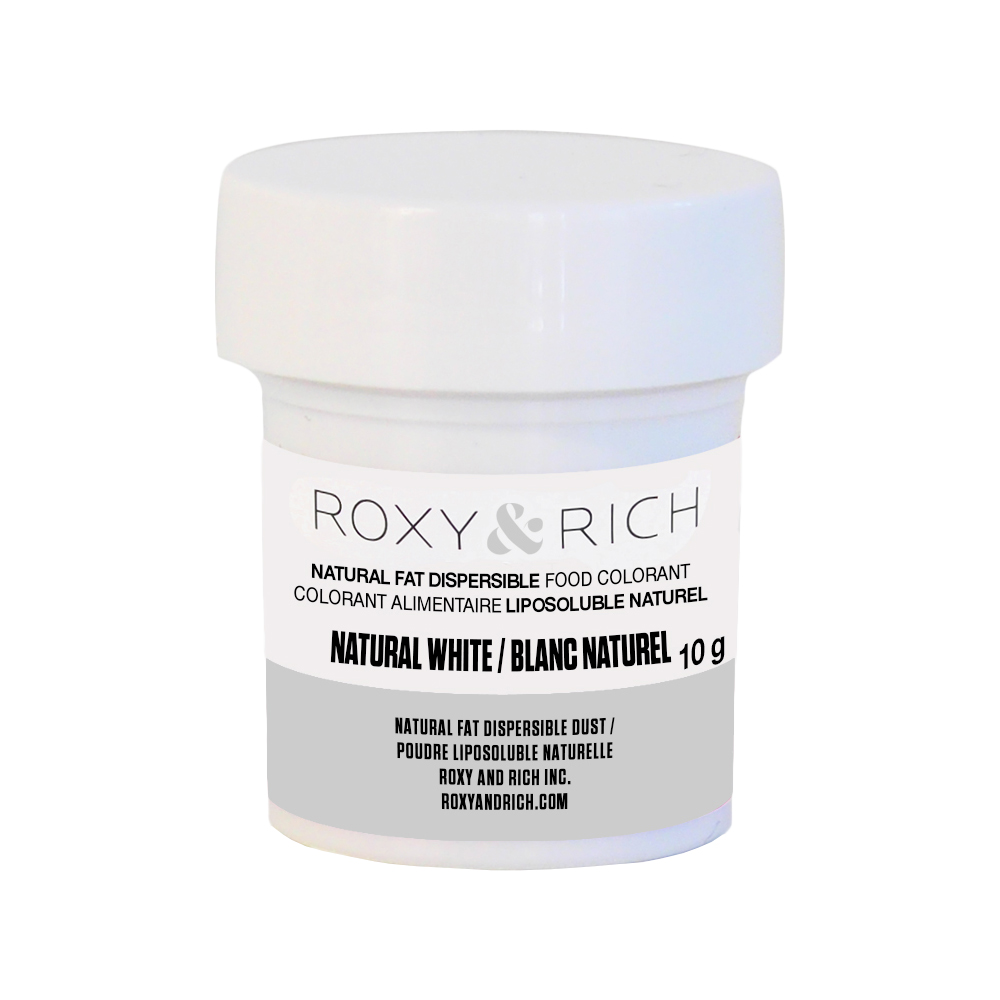 Roxy & Rich Natural Fat Dispersible White Powder Food Color, 10 gr.