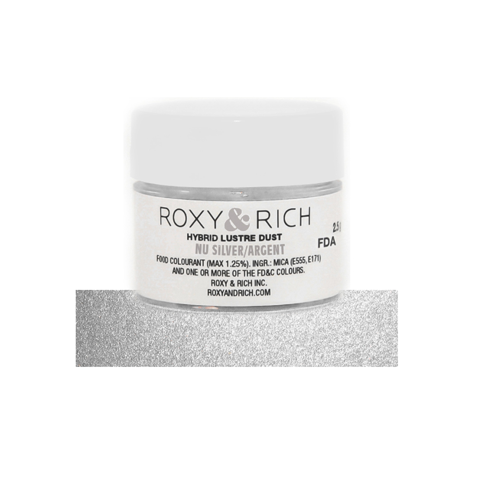 Roxy & Rich Nu Silver Hybrid Luster Dust, 2.5 Grams 