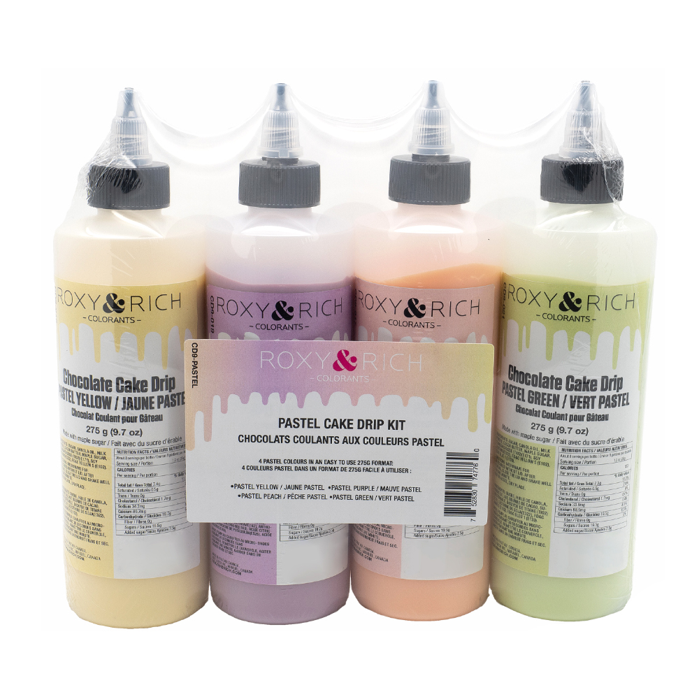 Roxy & Rich Pastel Cake Drip Kit, Set of 4