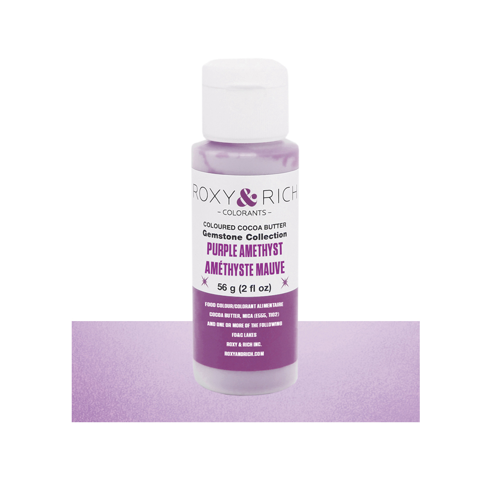 Roxy & Rich Purple Amethyst Gemstone Cocoa Butter, 2 oz.