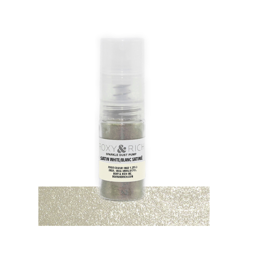 Roxy & Rich Satin White Sparkle Dust Pump, 4 Grams