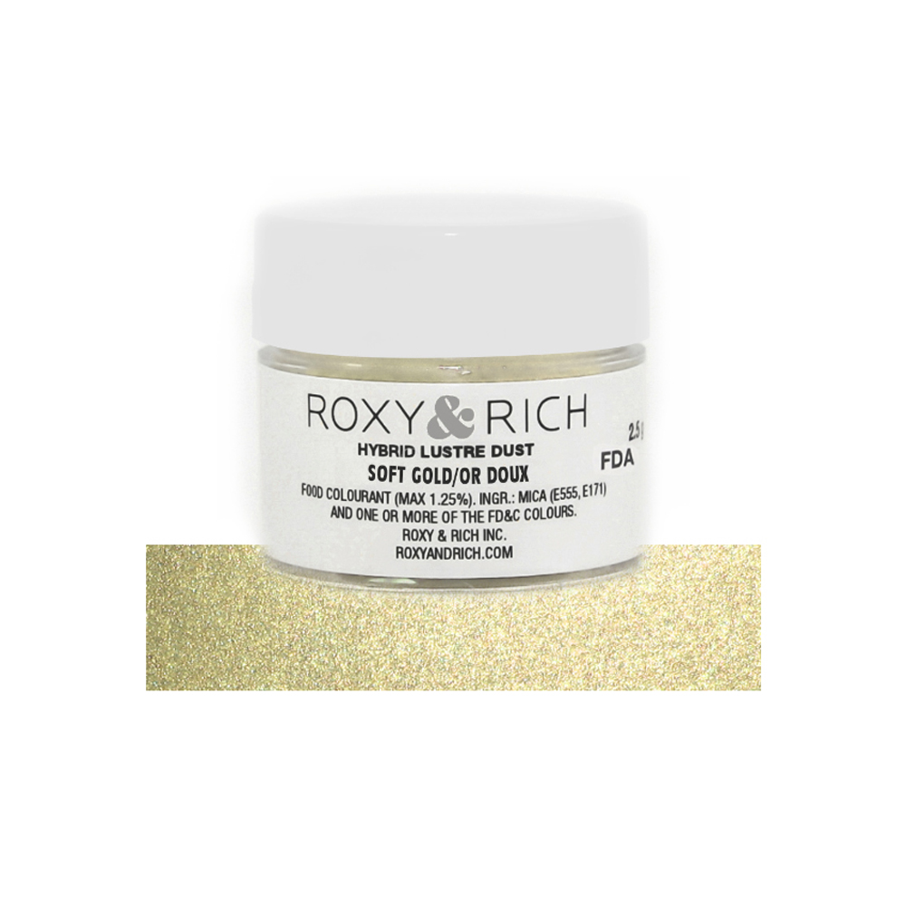 Roxy & Rich Soft Gold Hybrid Luster Dust, 2.5 Grams 