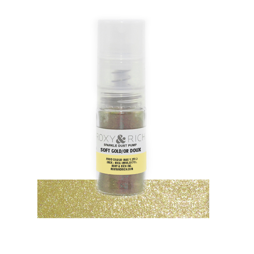 Roxy & Rich Soft Gold Sparkle Dust Pump, 4 Grams