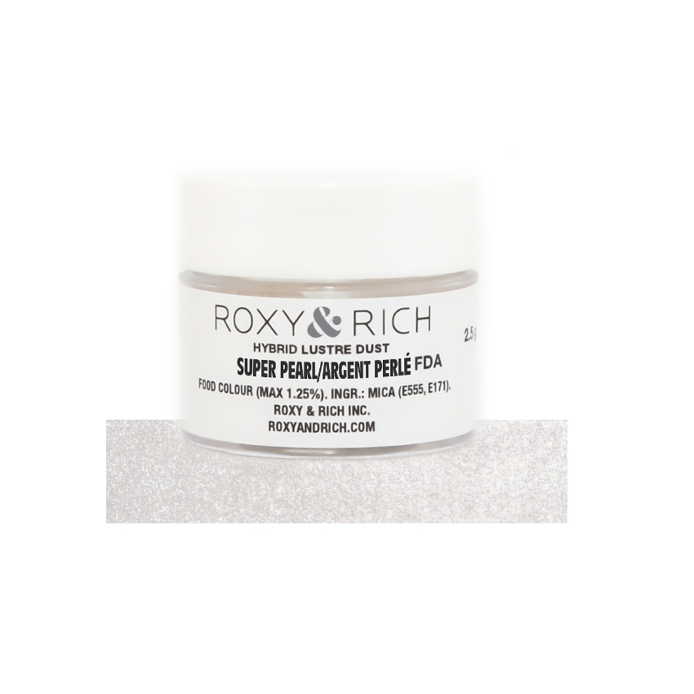 Roxy & Rich Silver Pearl Hybrid Luster Dust, 2.5 Grams 